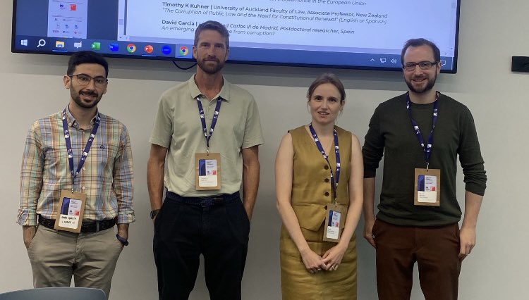 TriCONDublin's tweet photo. Many members of @TriCONDublin presented their research @ICON__S 2024 in Madrid incl @TriCONDublin Director @AileenFKavanagh on collaborative constitutionalism, @oran_doyle on constitutional change &amp; interpretation, @MartaMarkey on human rights and AI, &amp; Alex Layden on conventions https://t.co/wDDZu2dIdO
