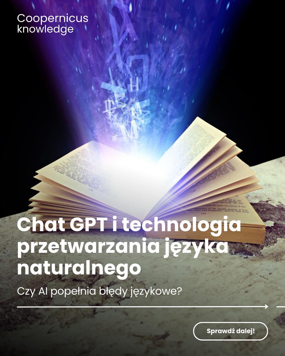 coopernicusPL's tweet photo. Czy korzystając z #ChatGPT zwracasz uwagę na popełnione przez niego błędy językowe? Jakie błędy zdarzają się najczęściej? Sprawdź w artykule: https://t.co/MdtkaP5PfM
Zachęcamy również do rejestracji na platformie i włączenia się do wspólnej dyskusji na ten temat w komentarzach! https://t.co/GxPDBNK3zD