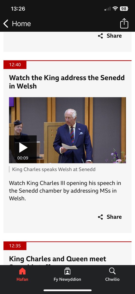 “King Charles reads nine words of Welsh written phonetically for him, as best he can, because despite being the prince of Wales 🤮 for 64 years and 44 days he can’t speak Welsh”. Fixed that for you <a href="/BBCNews/">BBC News (UK)</a> <a href="/BBCWalesNews/">BBC Wales News</a> - God save us all!