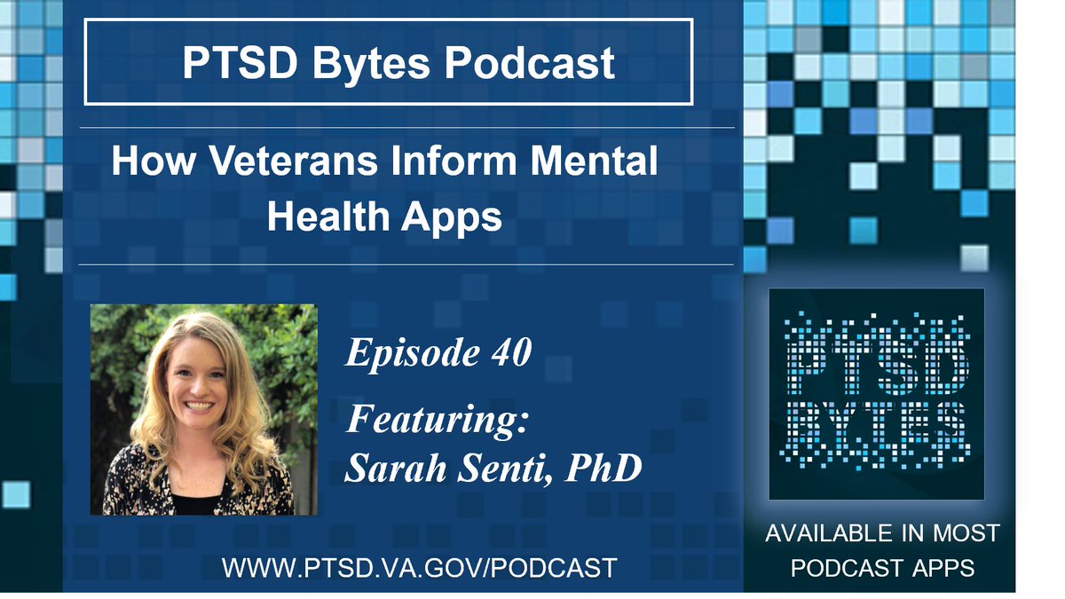 VA_PTSD_Info's tweet photo. At NCPTSD, we want “to make sure that we're hearing from Veterans directly about what they're wanting and needing and our mobile apps, and this just helps us make sure that we're making them as helpful as possible for Veterans.” Learn more on #PTSDBytes.
https://t.co/My5OhEQxNA https://t.co/2jRFyka9Zn