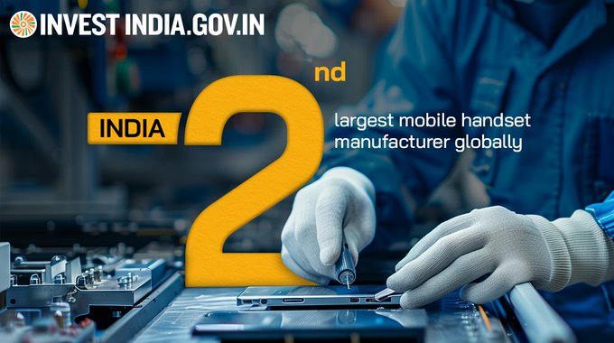 InvestIndiaGER's tweet photo. Opportunity calling!📞

Invest in #India's local mobile handset manufacturing sector, bolstering the nation's self-sufficiency, propelling industrial advancement, and spearheading technological innovation.

Know more: https://t.co/iDBfkYzrNV

#InvestInIndia @cgmunich @eoiberlin https://t.co/IjEDznpgLO