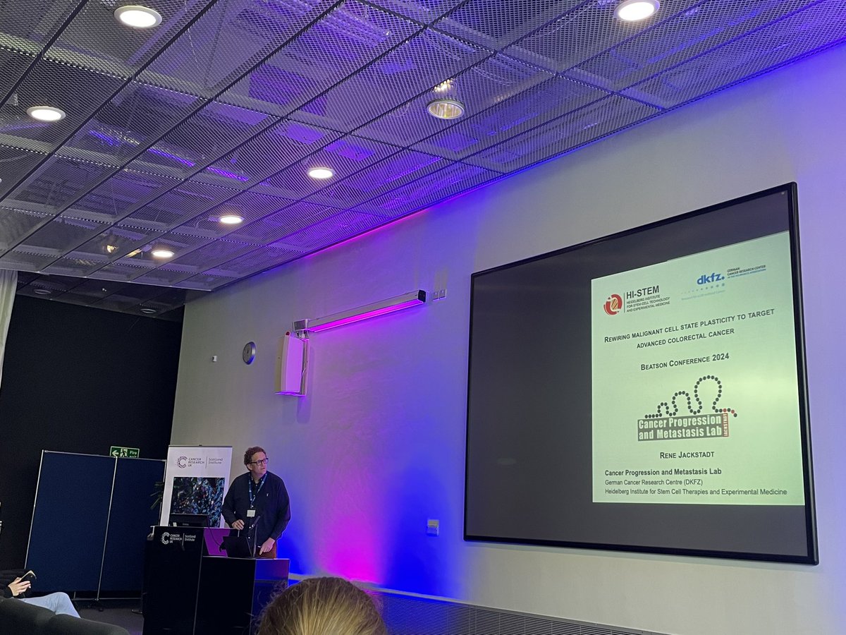 CRUK Scotland Inst (@cruk_si) on Twitter photo Our final talk of #BICC2024 was given by Rene Jackstadt (<a href="/jackstadt_lab/">Jackstadt_lab</a>) from <a href="/hi_stem_lab/">HI-STEM - Cancer and Stem Cells in Heidelberg</a> <a href="/DKFZ/">DKFZ</a> who spoke about rewiring malignant cell state plasticity to target advanced colorectal cancer
Thanks to <a href="/WorldwideCancer/">Worldwide Cancer Research</a> for sponsoring this talk!
#BICC2024 Our final talk of #BICC2024 was given by Rene Jackstadt (<a href="/jackstadt_lab/">Jackstadt_lab</a>) from <a href="/hi_stem_lab/">HI-STEM - Cancer and Stem Cells in Heidelberg</a> <a href="/DKFZ/">DKFZ</a> who spoke about rewiring malignant cell state plasticity to target advanced colorectal cancer
Thanks to <a href="/WorldwideCancer/">Worldwide Cancer Research</a> for sponsoring this talk!
#BICC2024