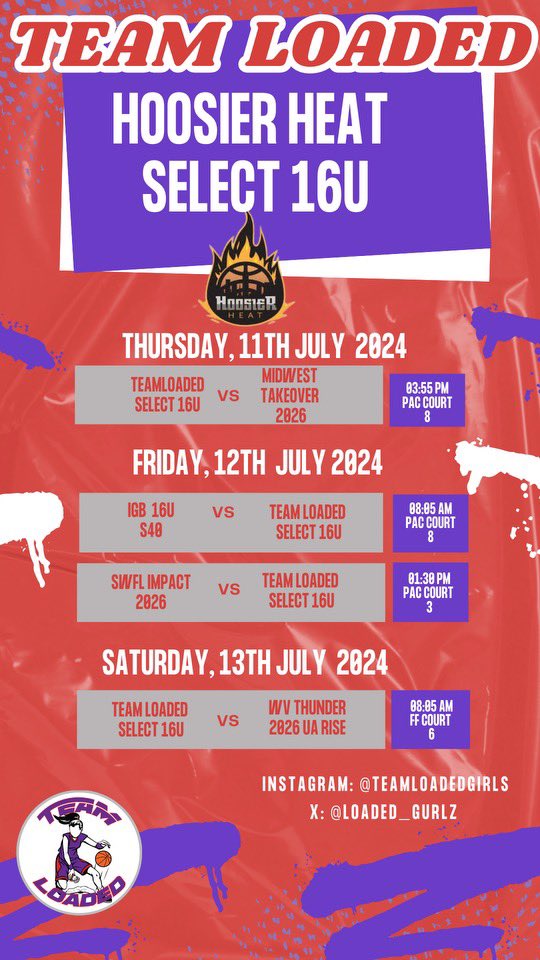 Loaded_Gurlz's tweet photo. Team Loaded 16u Select Schedule!! College Coaches come check us out!! #LadyLoaded @InsiderExposure @PGHVirginia https://t.co/QT3GQSeW09