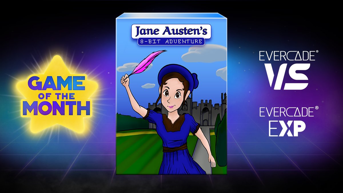Game of the Month for July is here for Evercade EXP and Evercade VS owners! Update your consoles now to check out Jane Austen's 8-Bit Adventure, a platformer inspired by the literary works of the beloved novelist.

While you wait, read up on the game here: evercade.co.uk/evercade-game-…