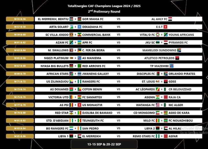 hady_ousmane's tweet photo. Tirage au sort du 2ème tour préliminaire de la ligue des champions CAF #TotalEnergiesCAFCL 2024-2025 

#Ousmane_Hady_Cisse https://t.co/UJ1RIGJSUO
