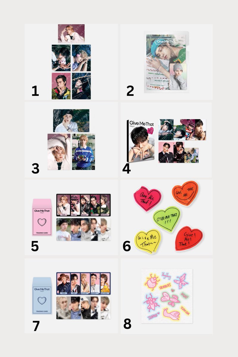 #kmj_kateusells
wts lfb ph go

#WAYV 'GIVE ME THAT' MD COLLECTION

• A4 Photo - ₱550
• Postcard + Hologram Photocard Set - ₱480
• 4X6 Photo Set - ₱250
• Postcard Set - ₱450
• Griptok - ₱650
• Random Trading Card Set (Pink Version) - ₱300
• Random Trading Card Set