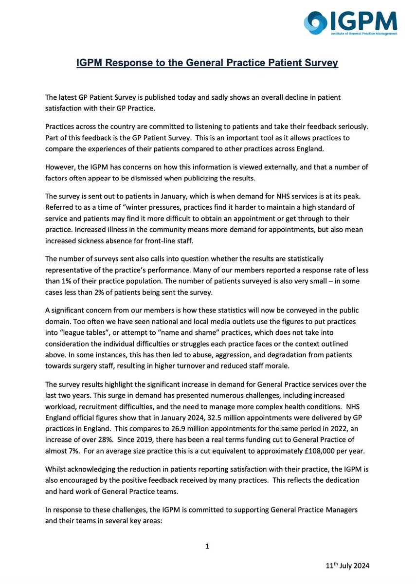 The IGPM tweet media