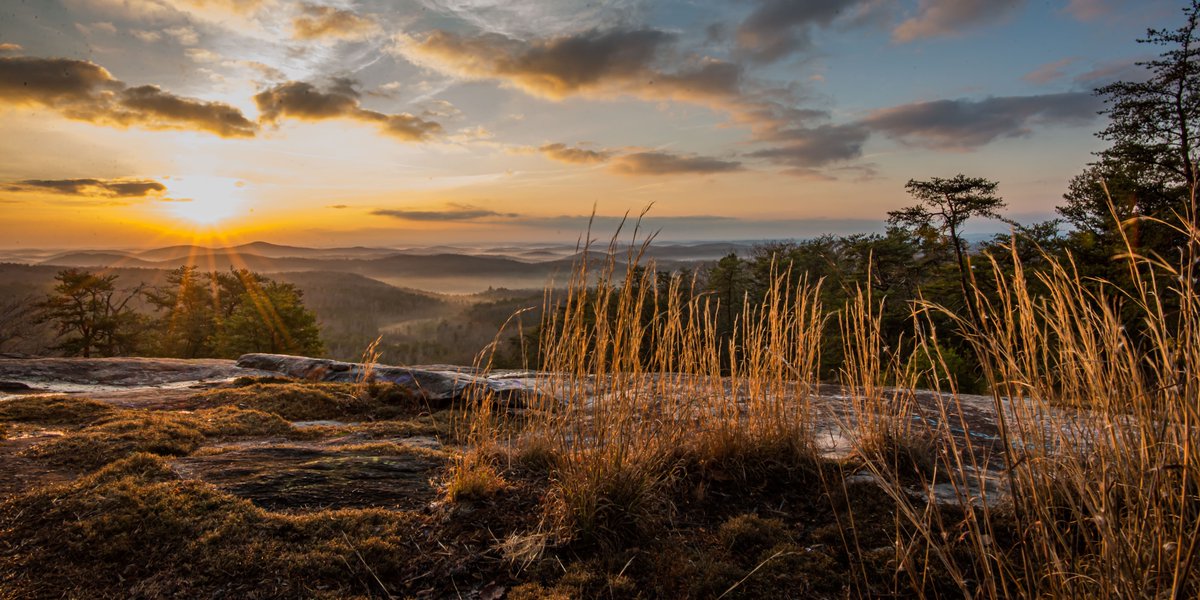 Good morning, folks.
There is something special about watching the sunrise from the top of a mountain. Photo taken at Bald Rock Heritage Preserve in SC.      

Welcome to my American morning.