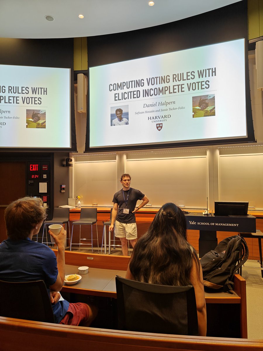 What started as a final project in my grad course last year ended up as an EC paper this year. Well done, Daniel, Safwan, and TF*-turned-coauthor Jamie! Truly a pleasure to have had such students (and others) in my class.

*TF = TA in Harvard lingo.