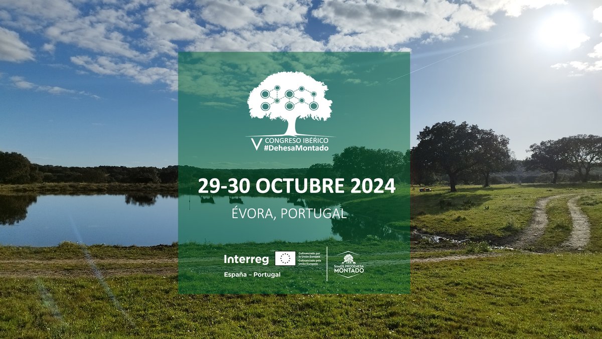 CongresoDehesa's tweet photo. 🎉 ¡El V Congreso Ibérico de la Dehesa y el Montado llega a Évora! 🌳🌿

📅 Fechas: 29 y 30 de octubre de 2024
📍 Lugar: Évora, Portugal

🔗 Inscríbete en: https://t.co/oFlQt8u4iR

¡Te esperamos en Évora para reflexionar y crear soluciones juntos!

#CongresoDehesaMontado https://t.co/okYRhplvpw