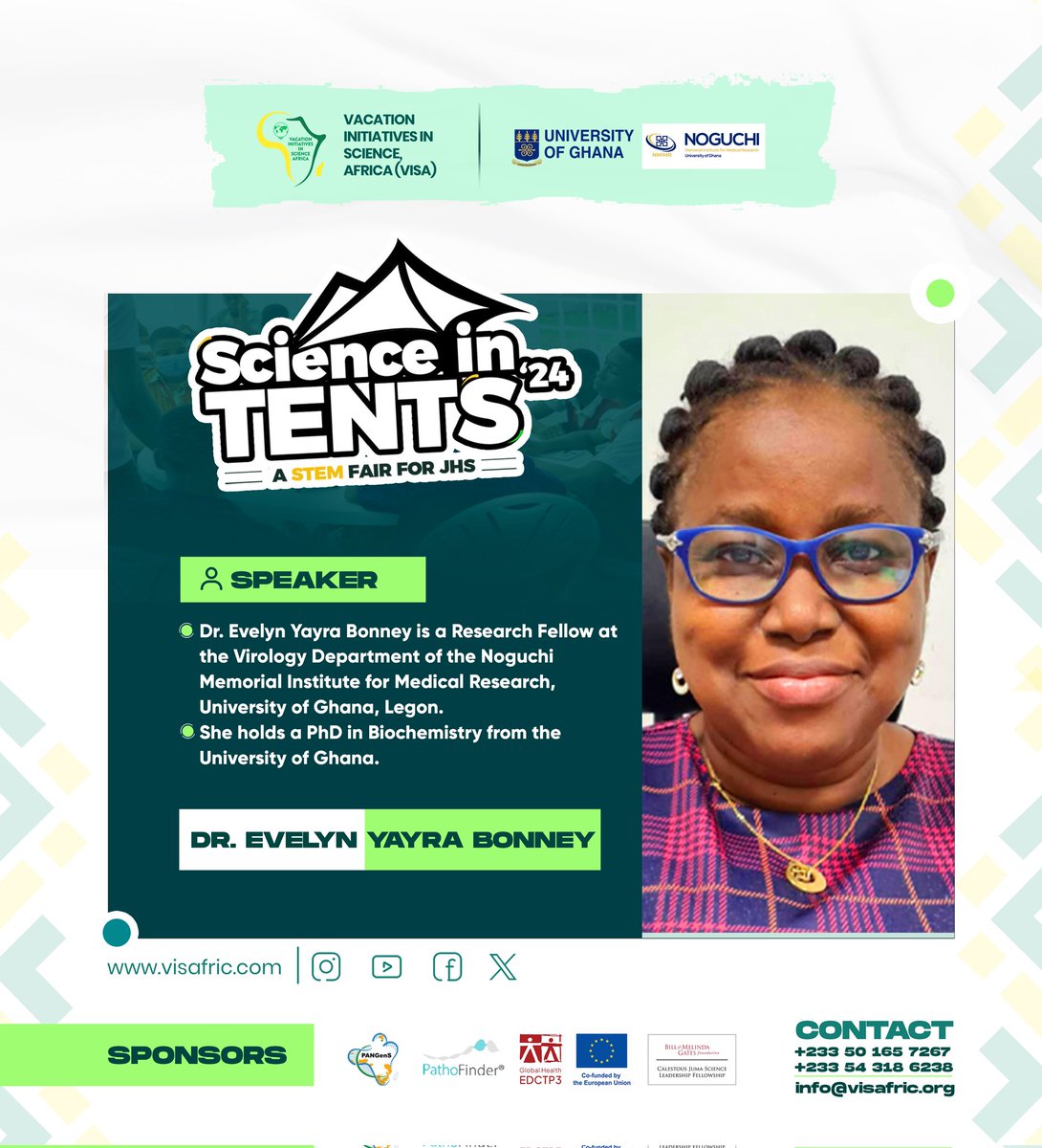 visafric1's tweet photo. Dr. Evelyn Yayra Bonney will be sharing her journey through STEM at #scienceintent2024
Don't miss out!
#STEMEducation
#speaker
#scienceintent2024
#scienceintent https://t.co/7r1FyztLUK