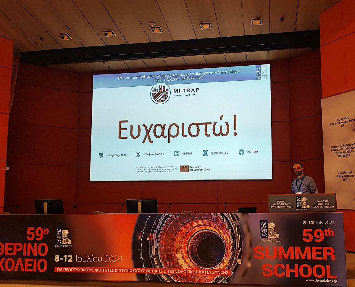 MITRAP_eu's tweet photo. 🚨 Manos Manousakas from @NCSR_Demokritos presented "Particulate Pollution and Source Apportionment" at the 59th #NCSRDemokritos Summer School. 💡Highlight: Optimized real-time source apportionment for #MITRAP pilots! #AirQuality #PublicHealth https://t.co/MvCtpI7NiI