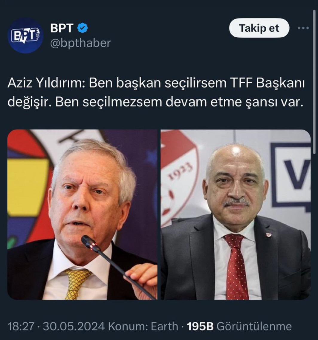 Yine hakli çıktı !
#AzizYildirim