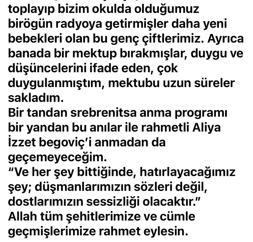 Bosna Hersek, Srebrenitsa, Bir anı …