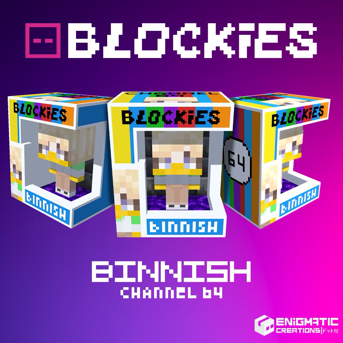 Well would you just look at that... It's only a little <a href="/Binnishh/">Binnish</a> Blockie! Glorious. I'm not far off completing a full Channel64 set!