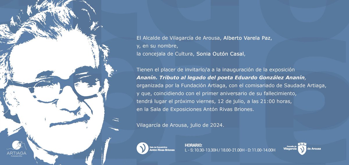 CVillamide's tweet photo. Éste viernes inauguramos ANANÍN
Vari Carames, Antón Patiño, Menchu Lamas, Caxigueiro, Monica Alonso, Christian Villamide, Francisco Leiro,  Quintana Martelo, Xosé Artiaga, Pamen Pereira, Dario Basso, Tono Carbajo , Vicente Blanco, Ana Gil, Din Matamoro, Beatriz Palomero, Seara https://t.co/VgQoeCU3wR
