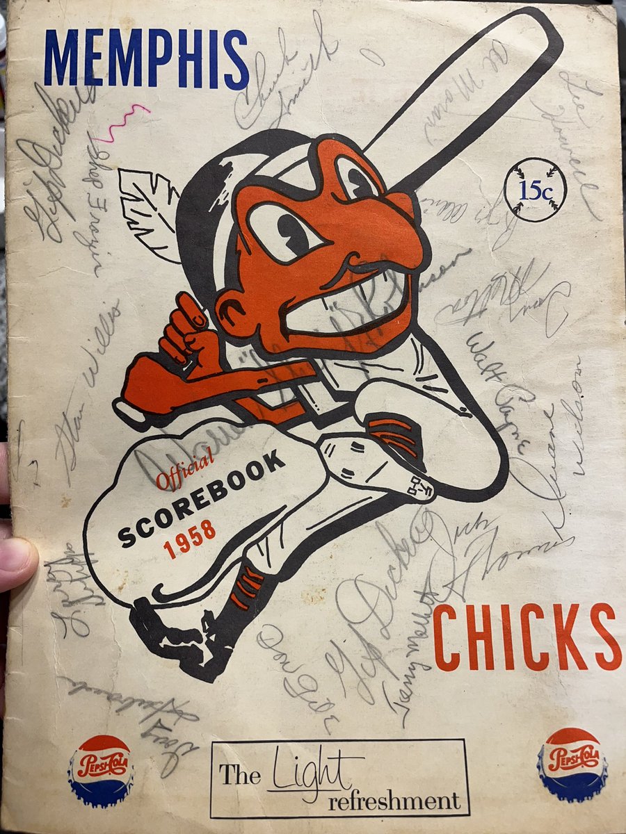 ash_reneker's tweet photo. @CardsStory 1958 Memphis Chicks Program. Ted Williams autographed inside bio page. https://t.co/VFLvmH4M5q