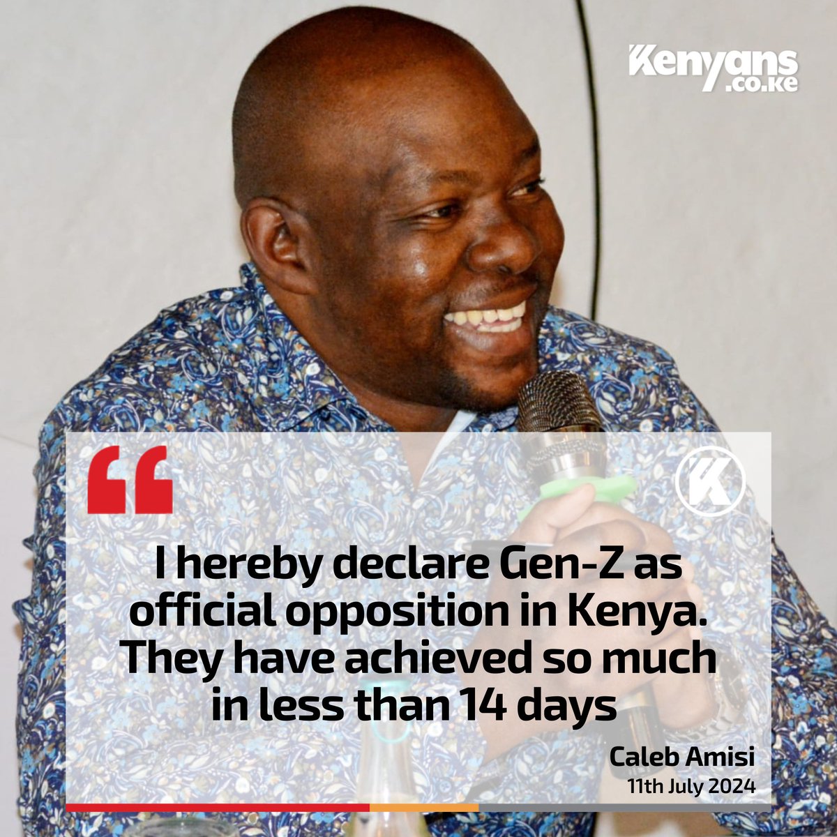 Kenyans's tweet photo. I hereby declare Gen-Z as official opposition in Kenya. They have achieved so much in less than 14 days - MP Caleb Amisi https://t.co/MmoVYDWX1s