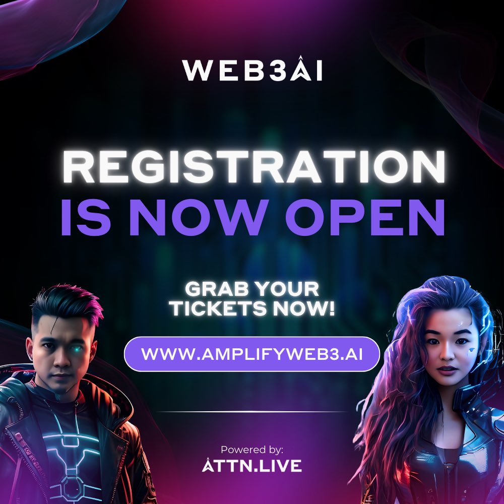 We’re excited to announce that registration for the Web3ÂI is now open! 

Join us on Sept. 14, 2024, in Manila, PH for this roundtable summit to connect with leading executives, entrepreneurs, evangelists, and educators. 

Secure your spot today at amplifyweb3.ai 🎟️