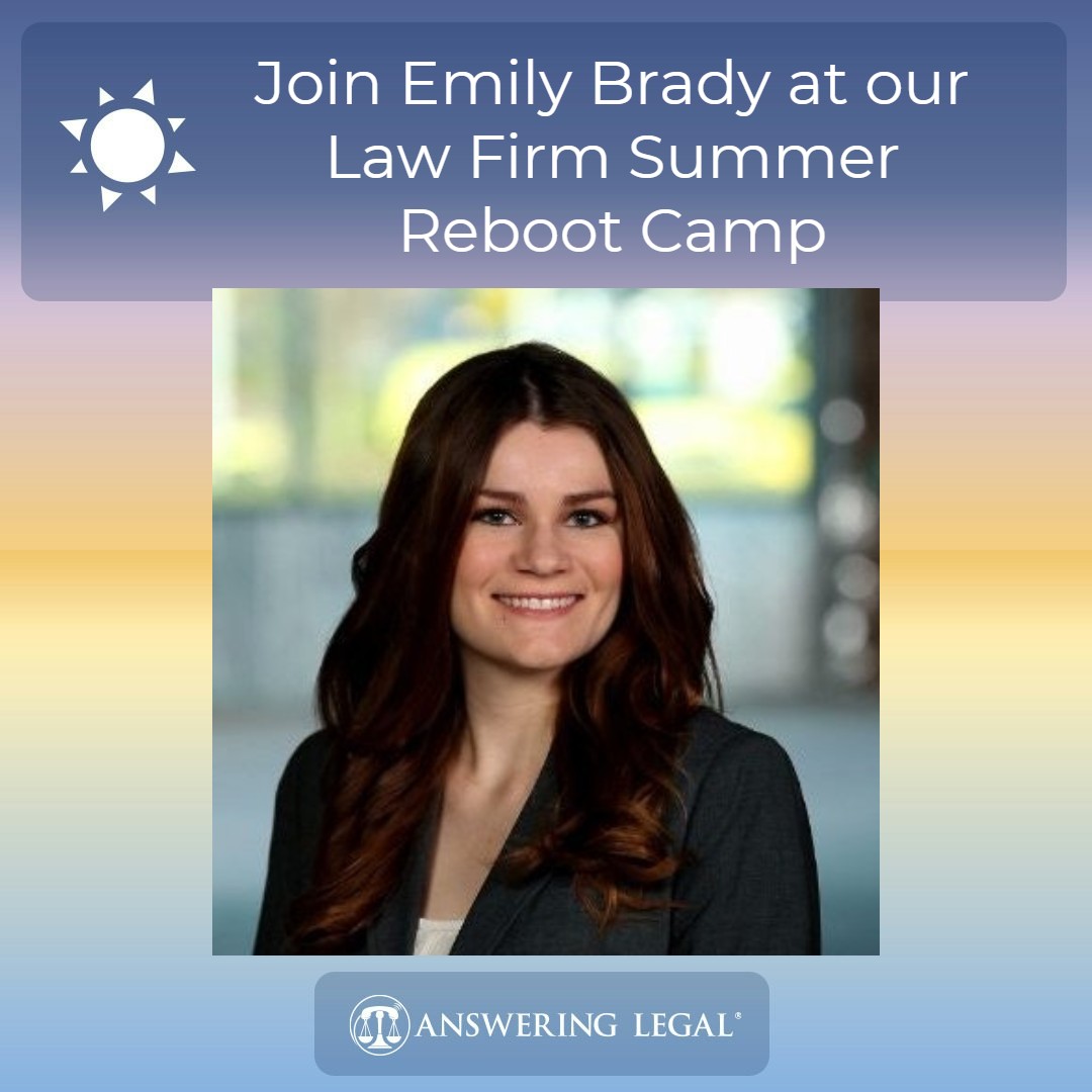 Emily Brady will be appearing for the first time at our Law Firm Summer Reboot Camp!

See full camp details here: tinyurl.com/3kxkpt6z

Register now and gain access to 18 live panel conversations and eight live podcast recordings this July and August.