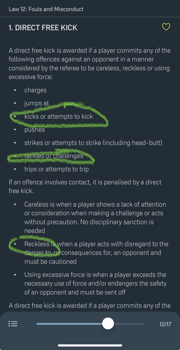 ColsonJR's tweet photo. @Kasparov63 The rule isn’t about “penalty” but direct free kick. The tackle/challenge was careless, slightly reckless and ended with the defender kicking Kane in the penalty area. https://t.co/swXOIrrZt8
