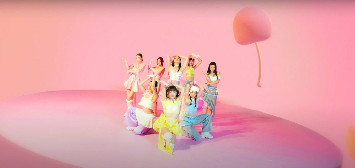 ABSCBNNews's tweet photo. THE CHERRY MANIA IS HERE! 🍒

Nation's Girl Group BINI just made their Blooms' day even better as they drop the much-awaited music video of their newest single "Cherry On Top." (📷: Screengrabs from BINI Official/YouTube) https://t.co/JWgzzHCfJc