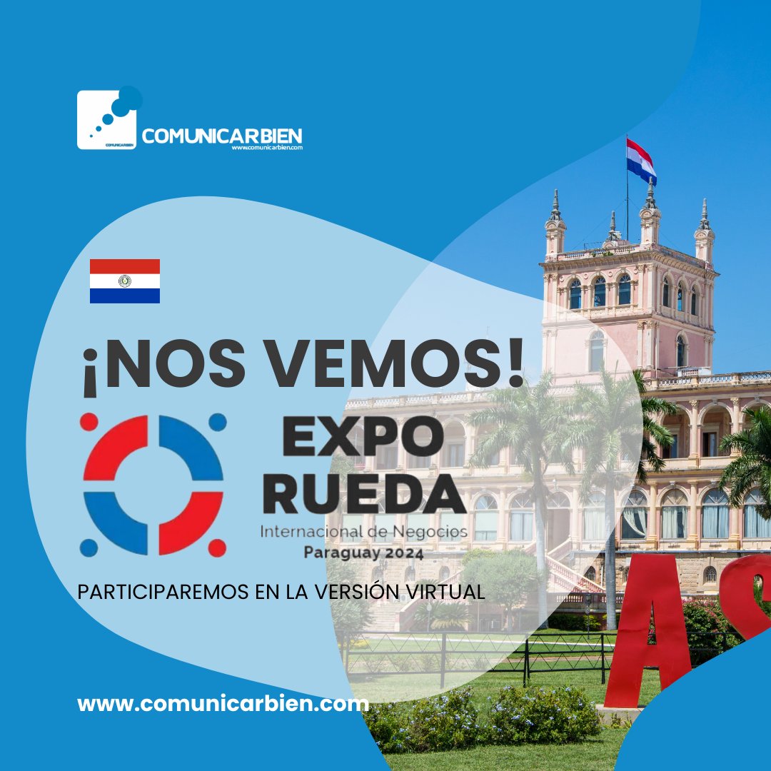 comunicarbien's tweet photo. 🌍 ¡Nos vemos en la Expo Rueda 2024 de Paraguay! Conéctate con nosotros virtualmente el 18 de julio.
Lee más sobre nuestra participación en https://t.co/GzU1aiKhcr
 #ExpoRueda2024 https://t.co/gzyUg2iva9