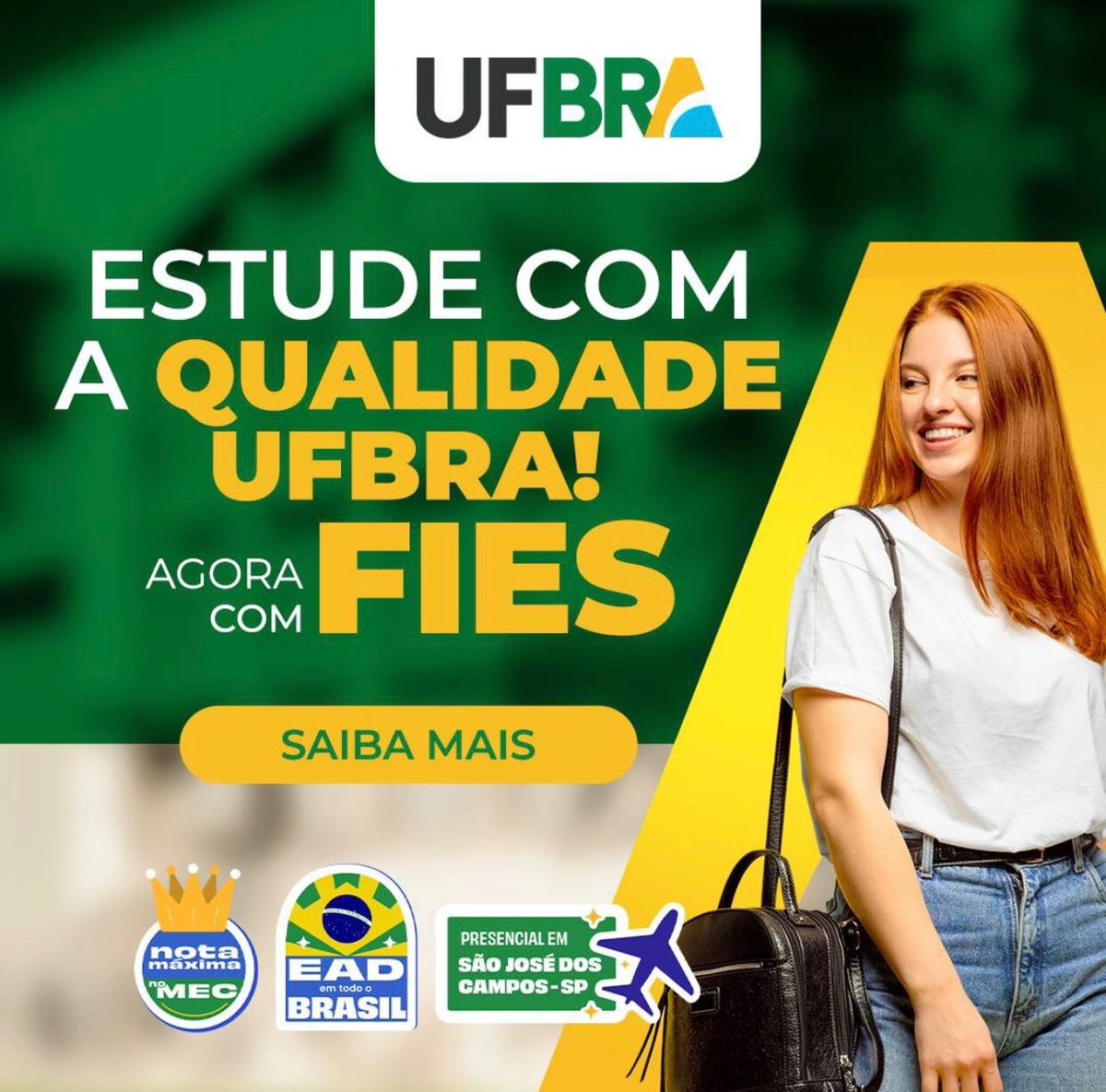 ufbraoficial's tweet photo. Descubra a excelência do ensino na UFBRA!
Agora com FIES, estude com qualidade garantida!
Saiba mais sobre nossos cursos presenciais, semipresenciais e EaD no link da nossa bio!

#EducaçãoDeQualidade #FIES #UFBRA #EstudeConosco https://t.co/BzNmTr67QU