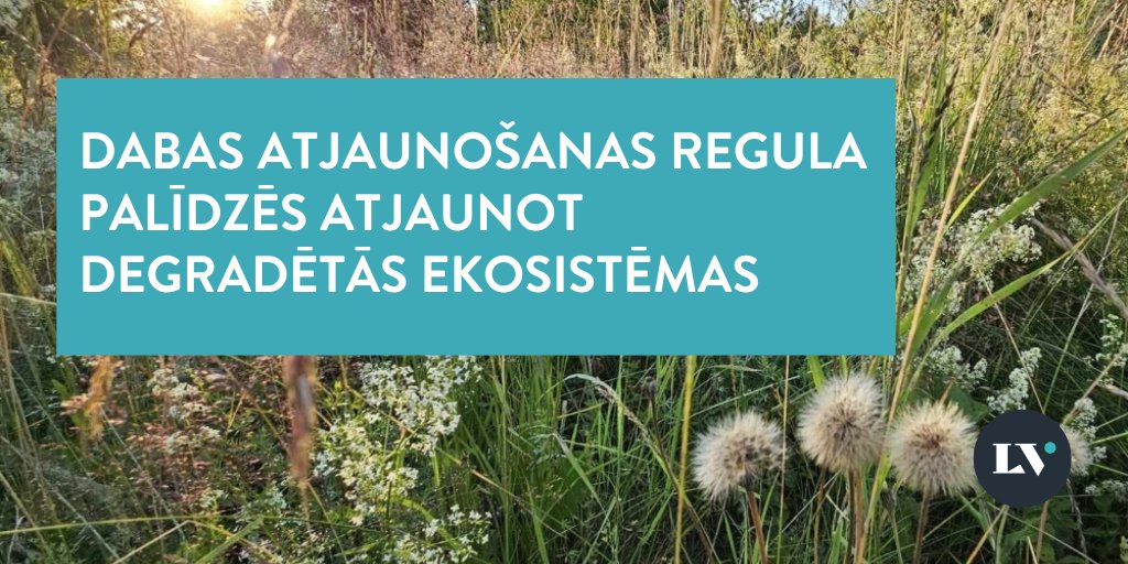 LV_portals's tweet image. Jūnijā pieņēma Dabas atjaunošanas regulu. 🎯Tās mērķis – atjaunot Eiropas dabu. Tā uzliek dalībvalstīm pienākumu līdz 2030. gadam atjaunotuvismaz 20% ES sauszemes un jūras teritoriju.

Plašāk: lvportals.lv/skaidrojumi/36…
@dabaDAP @VARAM_Latvija