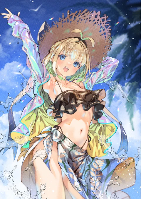 海ー! #二葉こむぎ #こむぎアート