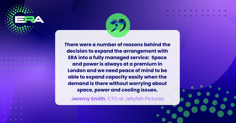 💽 With the growing need for data storage and the risk of unauthorised access, it's not wonder VFX houses are turning to Managed Services.

Jellyfish turned to us, find out why...
eraltduk.com/case-studies/