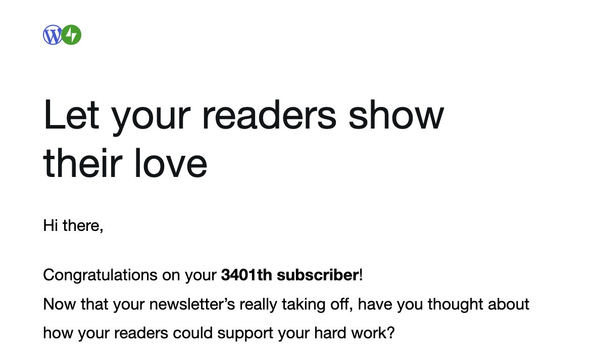 I love #Wordpress but I write a blog not a newsletter.  And 3401th? Please!