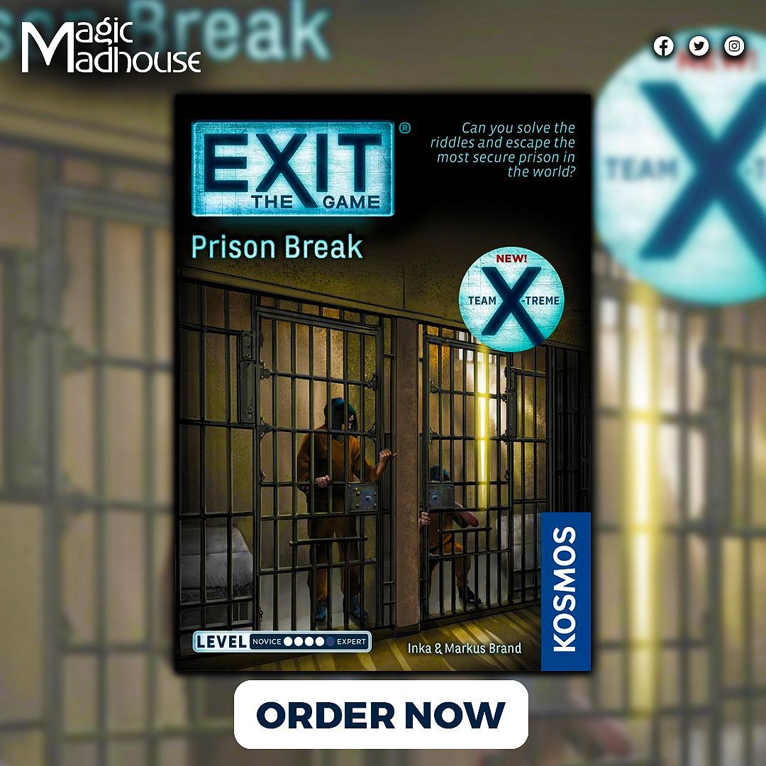 magicmadhouse's tweet photo. ๐จ๐ Just Released! Can You Escape? Exit: The Game - Prison Break is here! ๐๐จ
Solve puzzles, crack codes, and break free. Ready for the ultimate challenge? Click to get yours now:
https://t.co/MePOr3WSlQ
#ExitTheGame #PrisonBreak #BoardGame #EscapeRoom https://t.co/0eEEkEfmM2