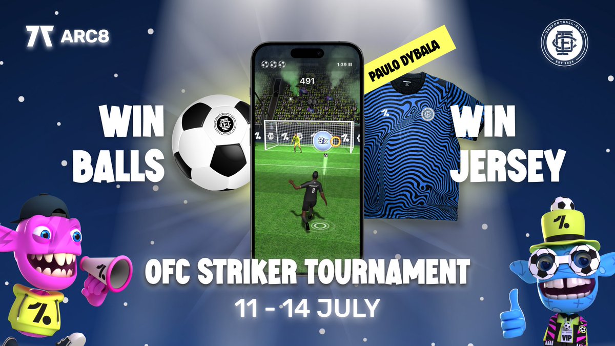 Play the OFC Striker Tournament #2 NOW in Arc8! ⚽️
club.onefootball.com/join

Ends on Sunday.

Win 30K BALLS and a signed Dybala shirt! 🔥

Eligible countries for the shirt: 🇩🇪🇬🇧🇨🇿🇩🇰🇫🇮🇮🇪🇯🇵🇳🇱🇳🇿🇳🇬🇵🇱🇸🇪🇫🇷
