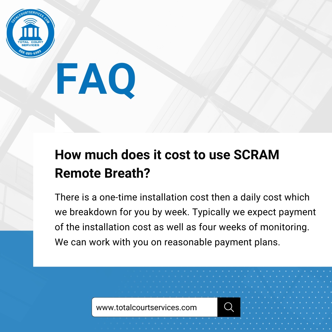 total_court's tweet image. Typically, we ask for the installation fee and four weeks of monitoring upfront but offer flexible payment plans to suit your needs. 💭

#lawandordertech #securemonitoring #criminaljusticetech #digitalsafety #smartjustice #lawenforcementtechnology #alcoholtesting #securetech #faq