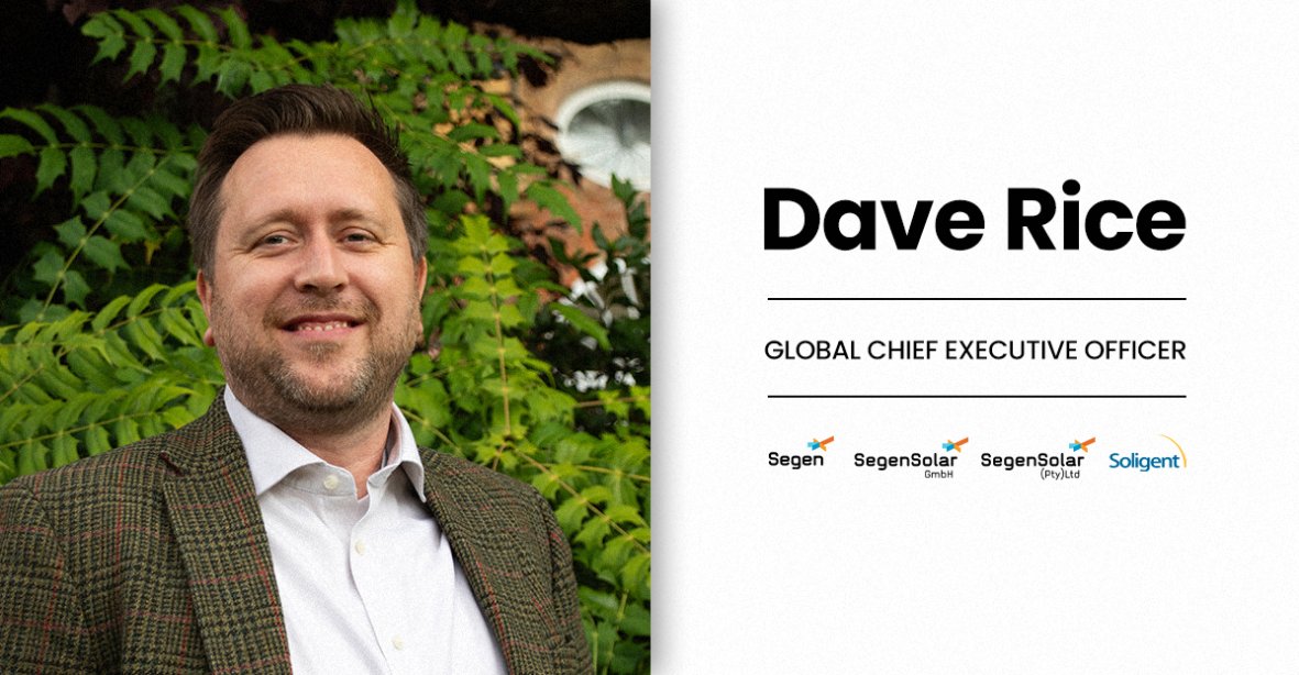 SegenSolar's tweet photo. Exciting #News alert!

David Rice has been promoted to Global CEO (Segen Ltd (UK), SegenSolar (Europe), SegenSolar SA (Africa) &amp; Soligent (USA). Thomas Hartland-Mackie will step back into the role of Group Chairman, working closely with Dave &amp; team.

Congratulations to David! https://t.co/spQVmlzBmJ