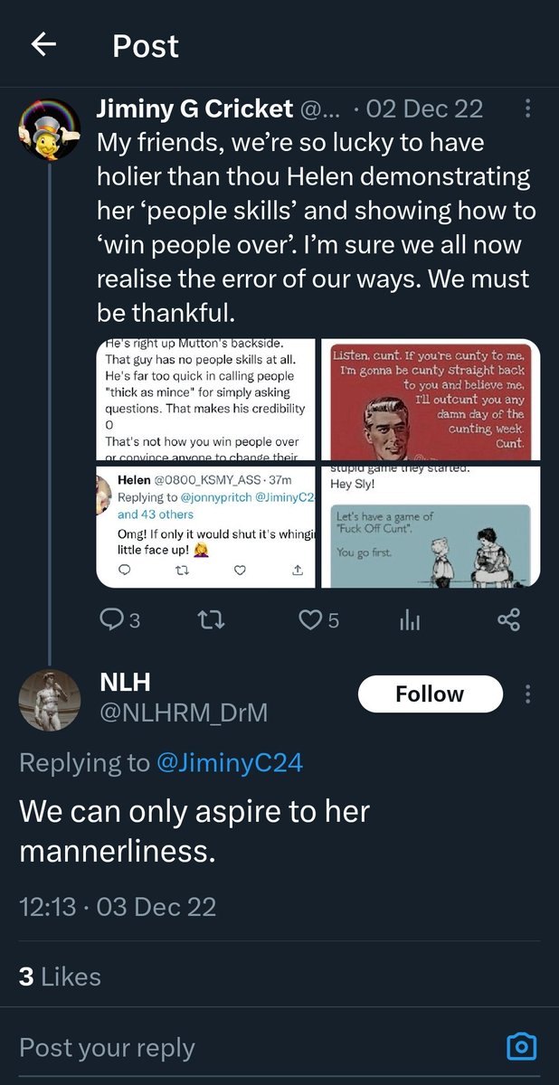 0800_KSMY_ASS's tweet photo. @Goldfish_2222 @JiminyC24 @morningway11 @Joe09396262 @Claire_Bear_007 @dregssan9sad0s @Scott12731 @Kimblereturns13 @wellhello252 @swords_mr @spursonfifa @KittyAtTheDisc0 @hildevongrim @JessicaRab68729 @pickleballz195 @saltbeefsandwch @ShedLifeMatters @lauren891117 @Mike61508177700 @lavalmxhr @RoseRo21407726 @XBegsxAli1 @BreezerGalway @BlackWontCrack She talks to herself, too 😆

Her daily 'tweets of the day' needed all the support she could get. Even if it meant patting herself on the back 😂😂

#SadFuck 😆 https://t.co/hSrORZ84kn