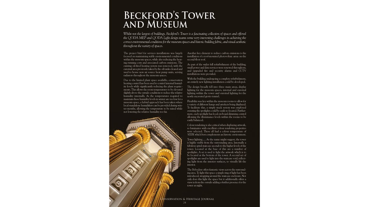QODA Consulting (@qodaconsulting) on Twitter photo We are delighted to see Beckford's Tower and Museum featured in the latest issues of the Conservation and Heritage Journal. Read the full article written by our Terry Hill, Ben Porter, and Simon Dove:
consandheritage.co.uk/articles/welco…
<a href="/EmeryBuilders/">Emery</a>
<a href="/BathPresTrust/">Bath Preservation Trust</a>
<a href="/TFPArchitects/">Thomas Ford & Ptnrs</a> We are delighted to see Beckford's Tower and Museum featured in the latest issues of the Conservation and Heritage Journal. Read the full article written by our Terry Hill, Ben Porter, and Simon Dove:
consandheritage.co.uk/articles/welco…
<a href="/EmeryBuilders/">Emery</a>
<a href="/BathPresTrust/">Bath Preservation Trust</a>
<a href="/TFPArchitects/">Thomas Ford & Ptnrs</a>