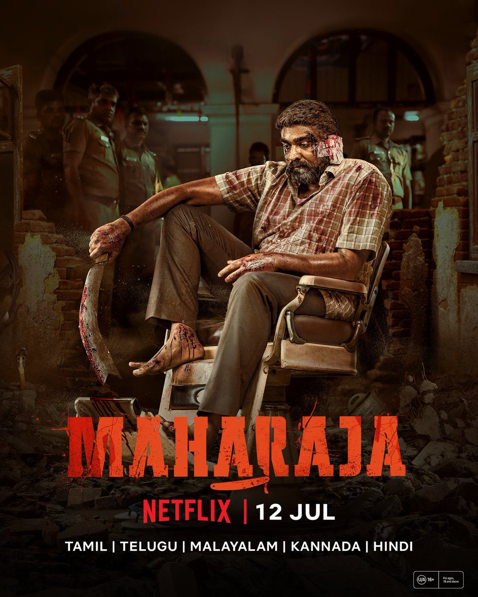 GameOtt's tweet photo. The movie you have been waiting for 

#VijaySethupathi 

#Maharaja will premiere on Netflix India tonight at 12AM.

Tam. Tel. Kan. Hin. Mal. https://t.co/kxS5AafifJ