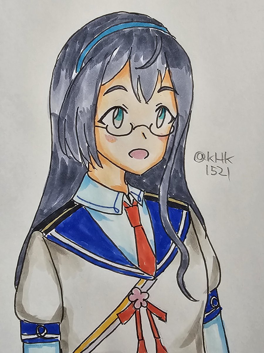 艦これ「大淀さん「お疲れさまです」#艦これ版真剣お絵描き60分一本勝負_20240711」|KHK1521のイラスト