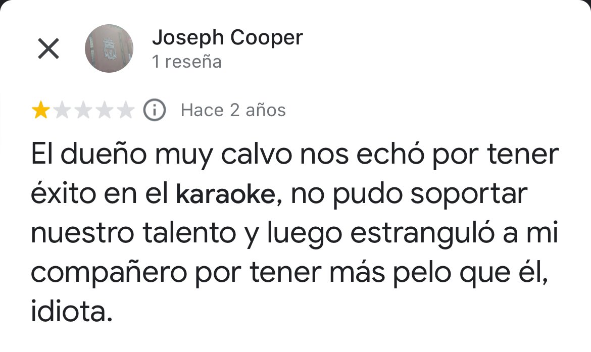 ramonicahall1's tweet photo. pensando en esta reseña de un karaoke donde queríamos ir https://t.co/Q3X2VhxpZM