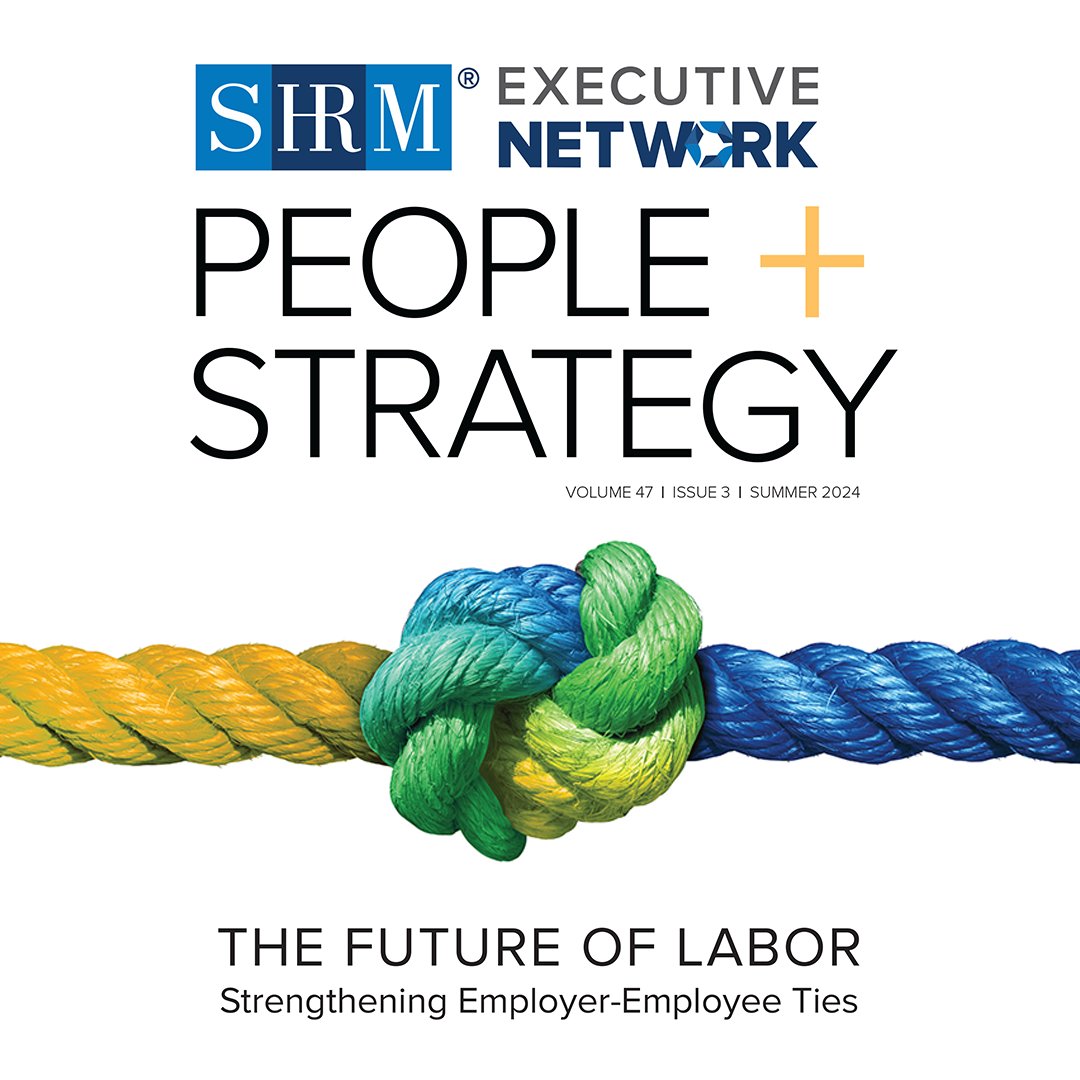 I’m pleased to announce the publication of the Summer 2024 edition of People + Strategy, which explores the following question: What are the broader workforce takeaways from the evolution of Labor?

bit.ly/3TR8nPl