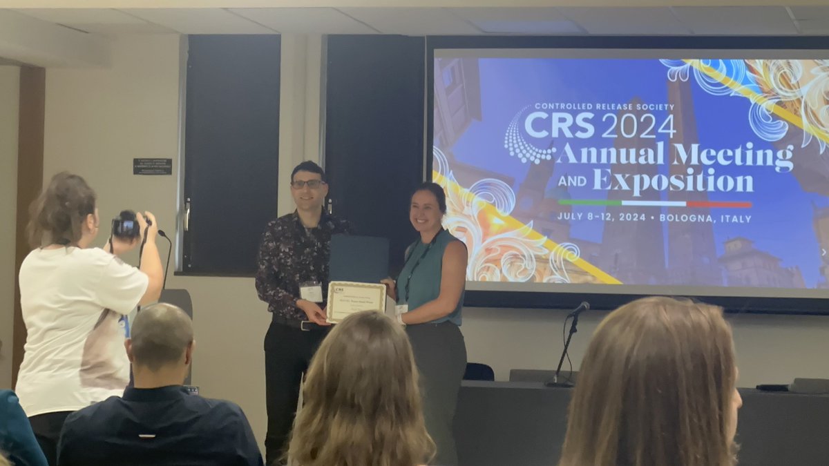Wyatt Shields (@wyattshieldsiv) on Twitter photo Congratulations Nicole Day for winning the <a href="/CRS_FG_Immuno/">CRS Immuno Delivery</a> trainee award <a href="/CRSScience/">Controlled Release Society</a> in Bologna, Italy #CRS2024! You've made the lab very proud. Congratulations Nicole Day for winning the <a href="/CRS_FG_Immuno/">CRS Immuno Delivery</a> trainee award <a href="/CRSScience/">Controlled Release Society</a> in Bologna, Italy #CRS2024! You've made the lab very proud.