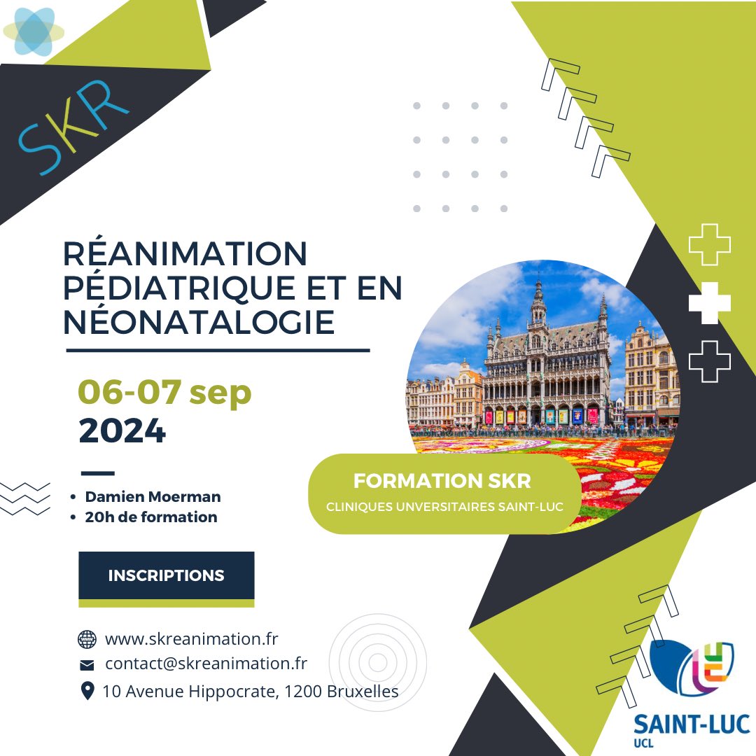 SKRrea's tweet photo. 🔜 Formation : Réanimation Pédiatrique et en Néonatalogie 🍼

📚Ce module regroupe des notions essentielles à l’exercice de kinésithérapie en réanimation pédiatrique ou néonatale https://t.co/17NXhigNCr