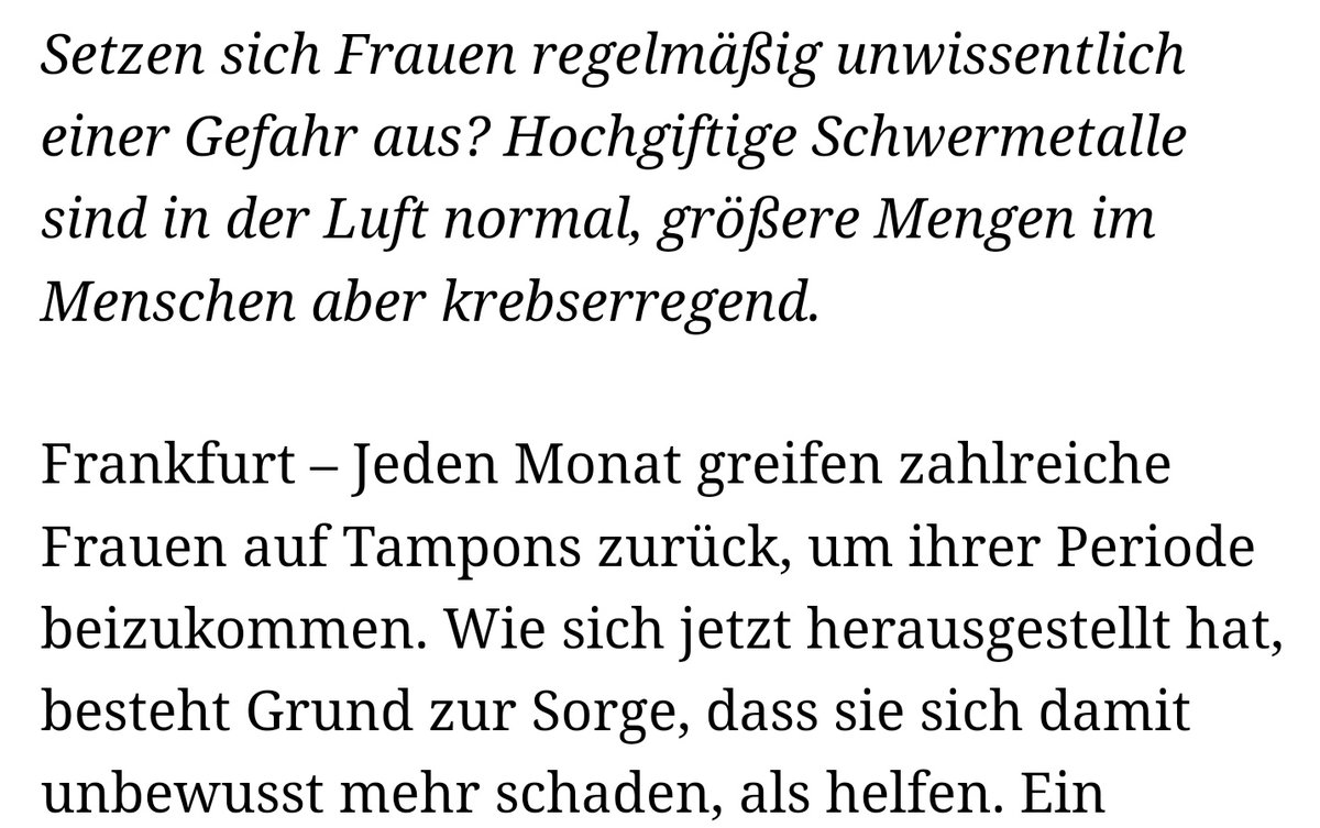 L M A O. Nein, nicht unwissentlich. Die meisten Frauen wissen wie scheiss egal Konzernen unsere Gesundheit ist (Hygieneprodukte und Verhütungsmittel), aber sie wissen auch, dass wir drauf angewiesen sind und nutzen das. (: 

Als ob die so tun als wäre das eine neue Erkenntnis..