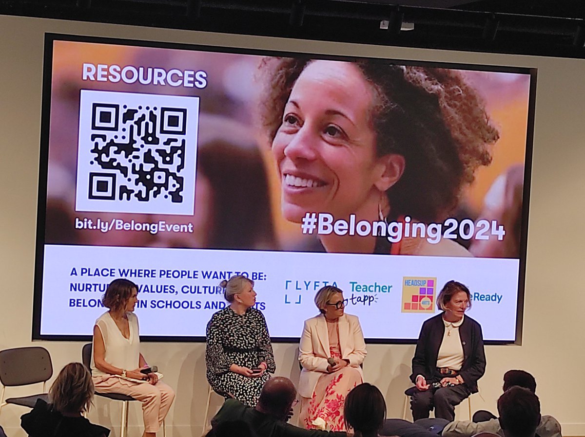 <a href="/MaryMyatt/">Mary Myatt</a> leading the first panel session with Nicola Lambros from <a href="/CognitaSchools/">Cognita Schools</a>, <a href="/Claire00S/">Claire Banks</a> from <a href="/olympustrust/">Olympus Academy Trust</a> and <a href="/rmcquick/">Rachel Quick</a> from <a href="/thewherryschool/">The Wherry School</a> talking about how you create a curriculum of belonging. #Belonging2024