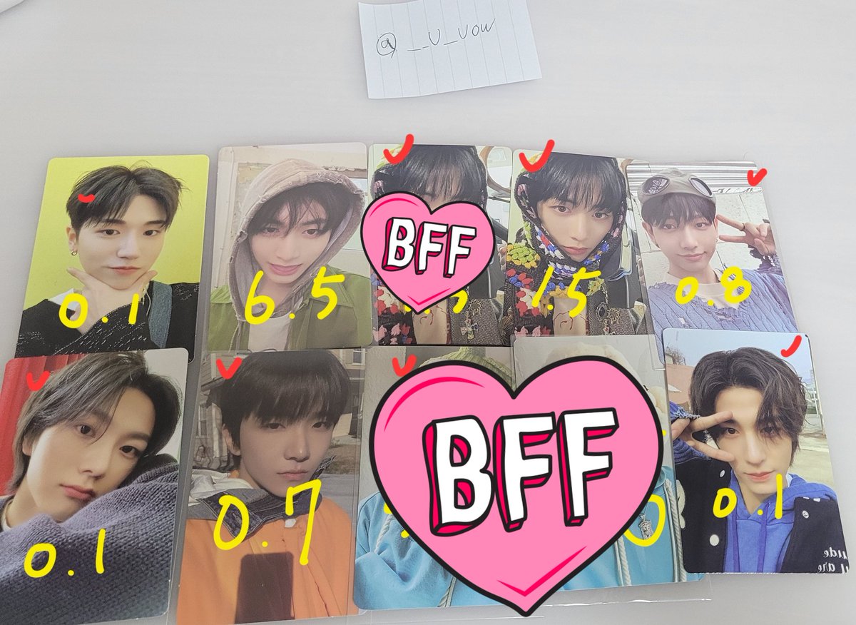 ___U_UOW's tweet photo. BONEXTDOOR 보넥도 WHO! 공방 럭드 앨범 포카 양도합니다 체크 표시 하자긴한데 하자예민충의 시선으로 본거라 봤을때 하자가 아니실수도.. 배송비 미포함 가격

리우 성호 태산 명재현 운학 이한 리우 포토카드. https://t.co/ZNOIxYkFcd