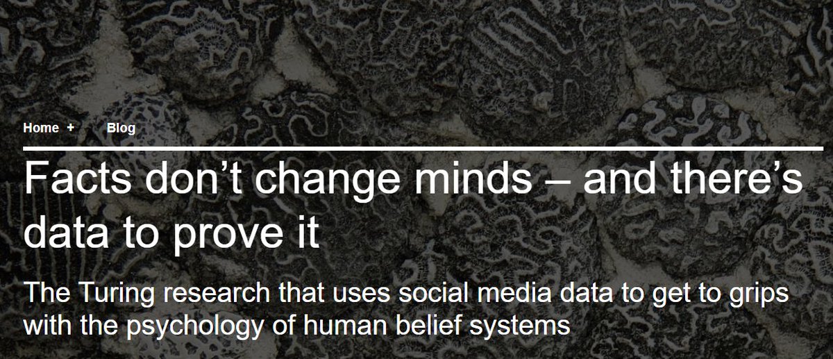 The Alan Turing Institute (@turinginst) on Twitter photo 🧠Why don’t facts change minds❓
💬“Convincing someone to change their beliefs is notoriously challenging, as anyone who has tried can attest.”
Using Reddit data, #AIUK PitchFest star <a href="/trisevgenipap/">Tris Papakonstantinou</a> aims to develop strategies to address belief systems: bit.ly/3S3IUlw 🧠Why don’t facts change minds❓
💬“Convincing someone to change their beliefs is notoriously challenging, as anyone who has tried can attest.”
Using Reddit data, #AIUK PitchFest star <a href="/trisevgenipap/">Tris Papakonstantinou</a> aims to develop strategies to address belief systems: bit.ly/3S3IUlw