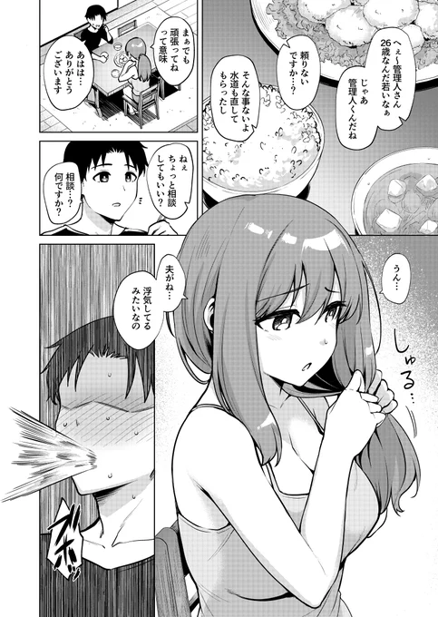 ある日突然マンションの管理人になって人妻と仲良くなる話③ 