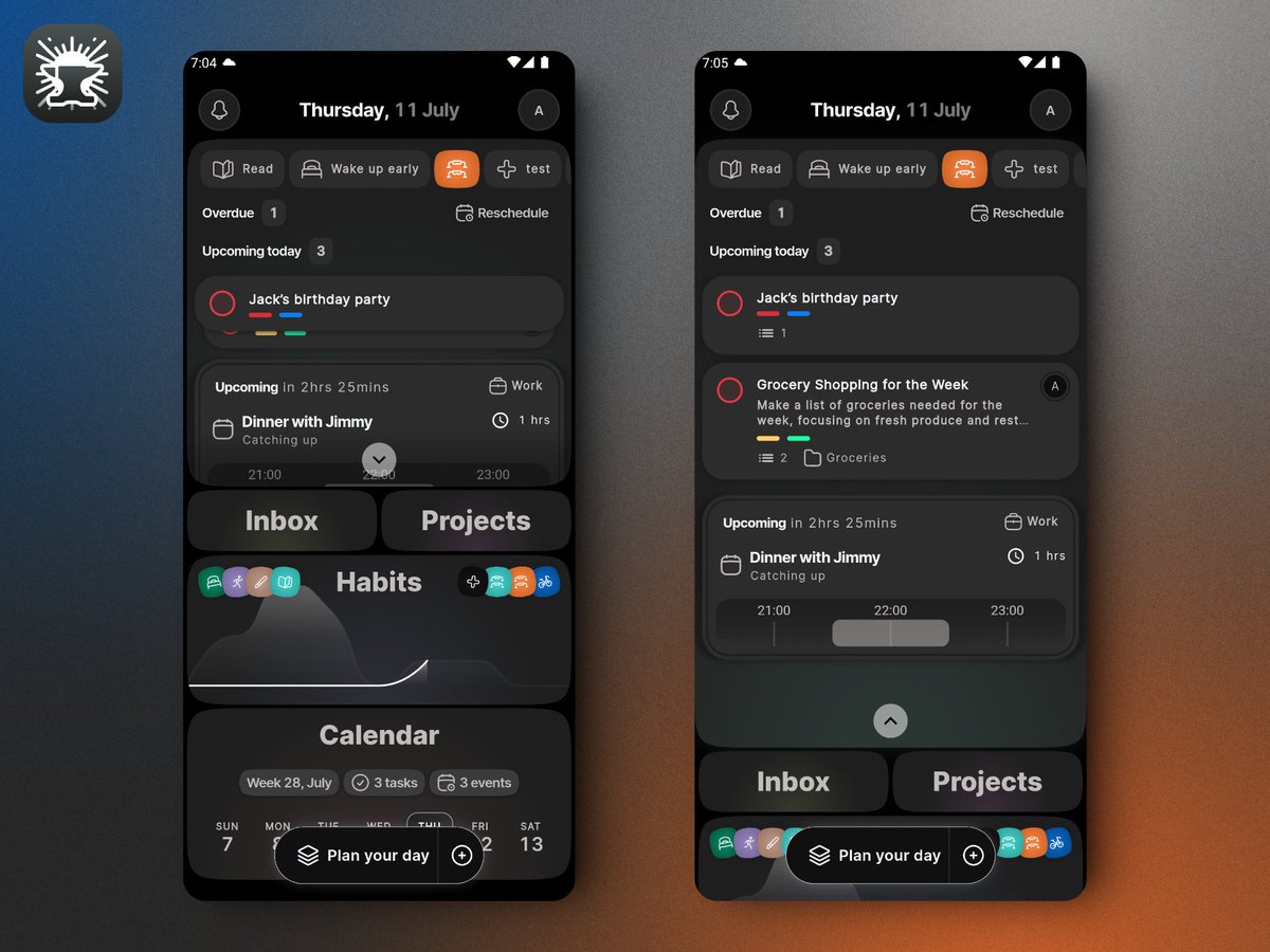 aa_adibashraf's tweet photo. It has been a while since I've last posted about Dayforge. We've been in closed beta for a while now and it's coming along pretty well. So well that I'll soon be publishing it on PlayStore!
As we close in on the release date, I thought I'd share some screenshots. https://t.co/8k6Ep8KRoI